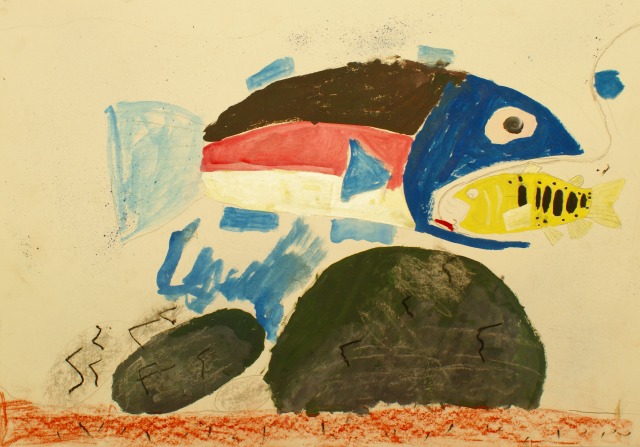 鈴木 忠（平沢小学校６年）
「小さい魚大きい魚」