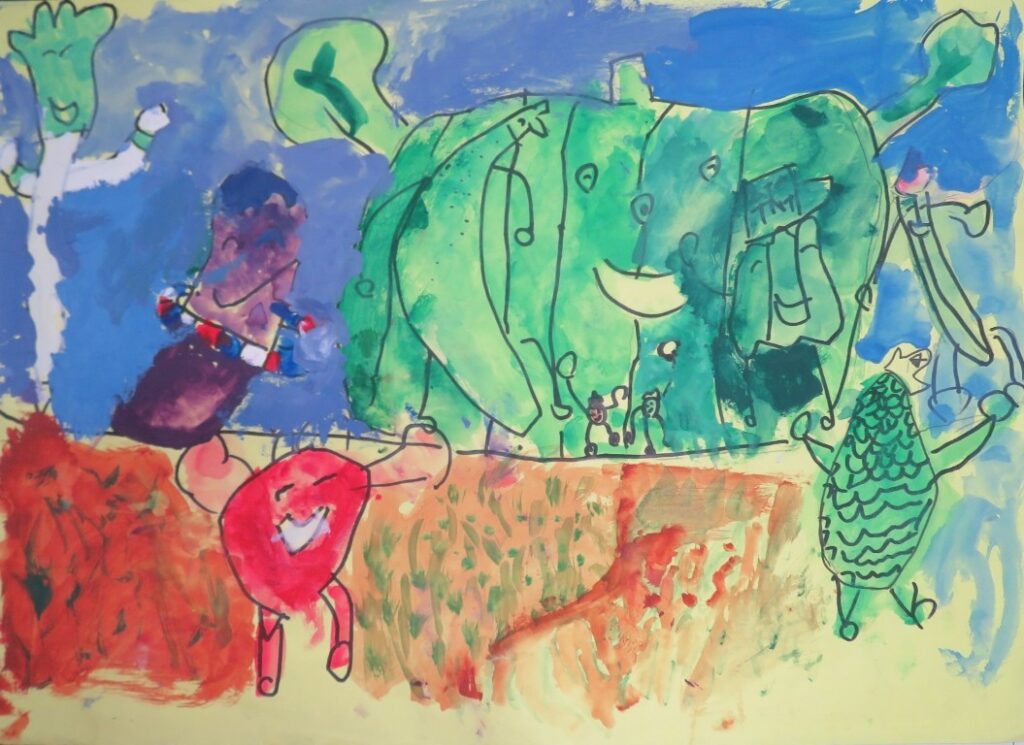 小野 将煌（矢島小学校２年）
「なつやさいのなつやすみ」