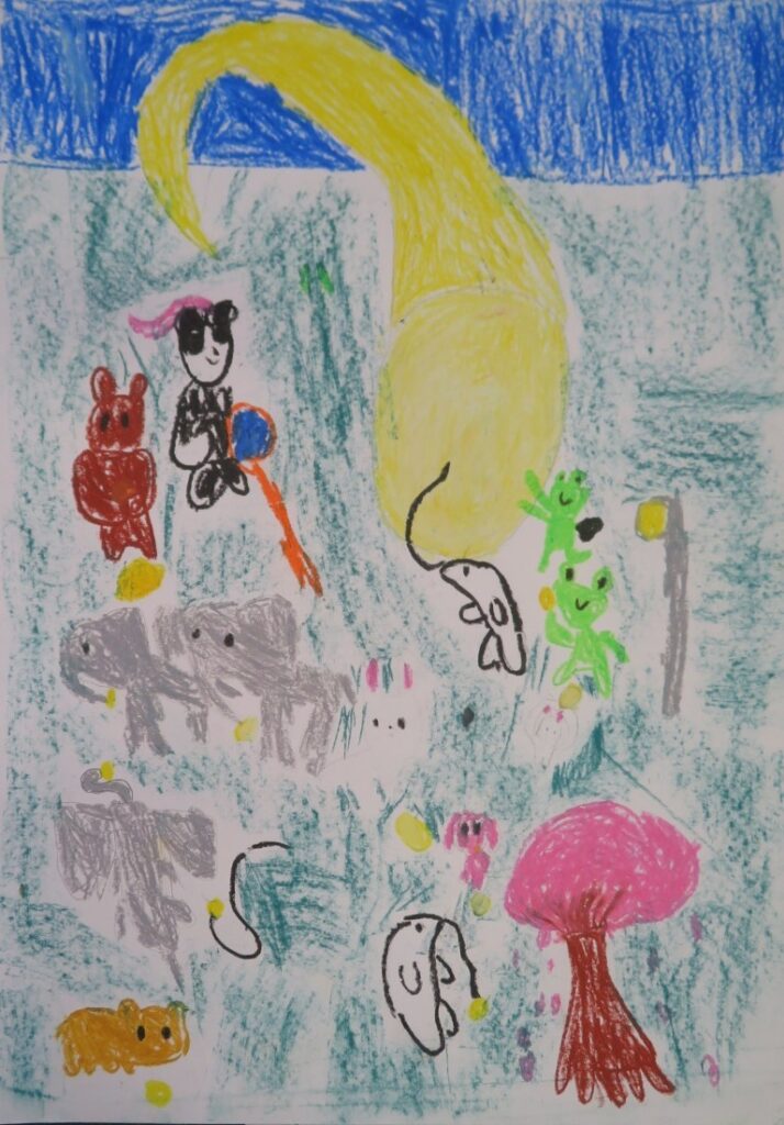 齋藤 志穏（象潟小学校３年）「いただきますのおつきさま」