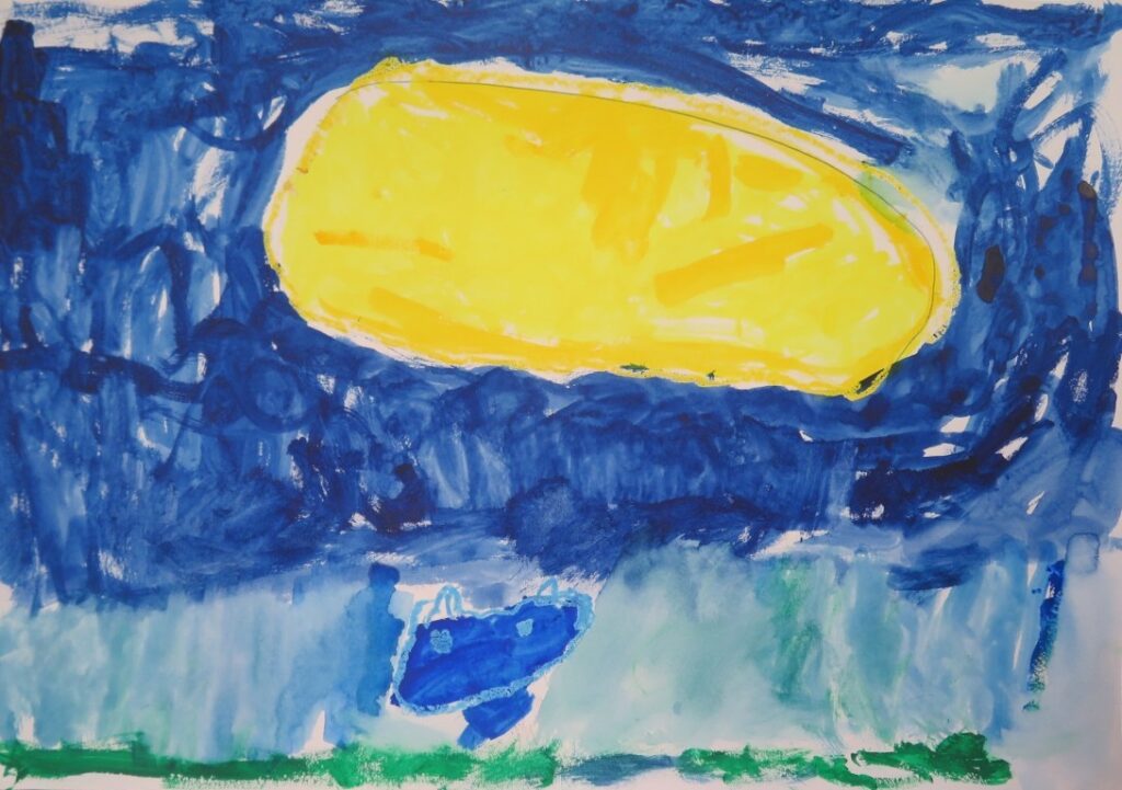 佐藤 琉翔（象潟小学校３年）「いただきますのおつきさま」