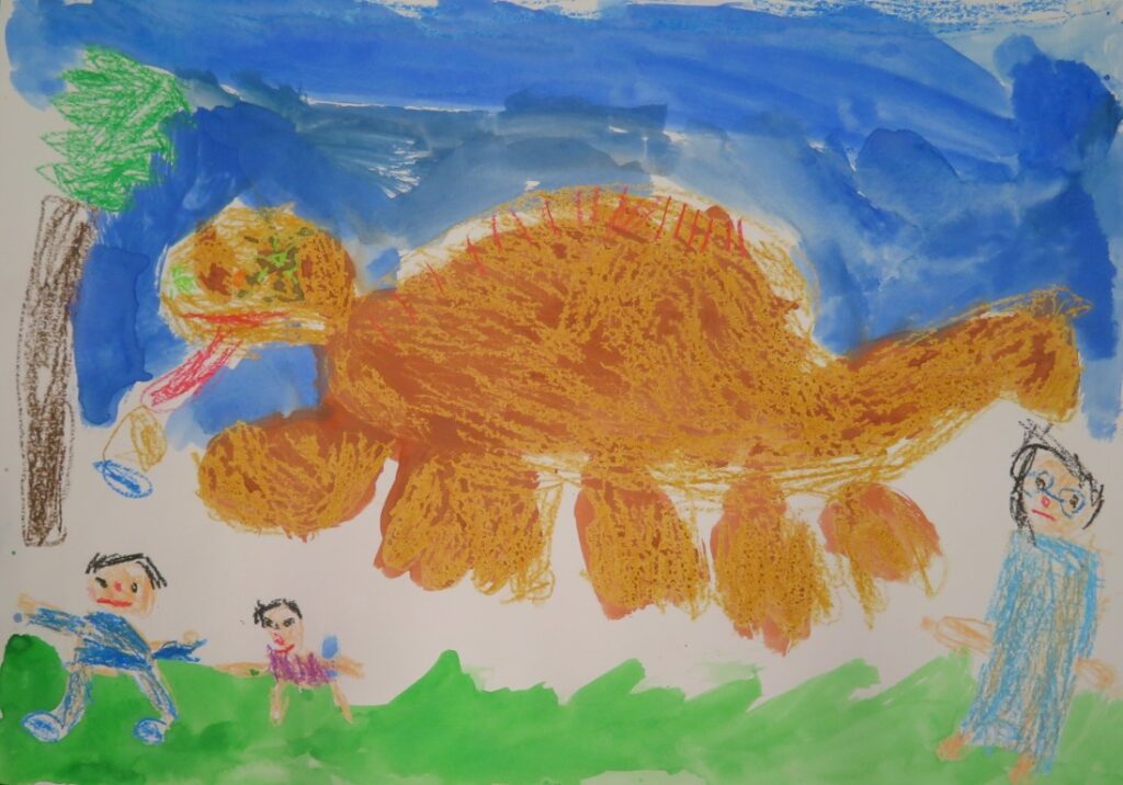 近藤 琉人（七日市保育園年長）「どろきょうりゅう」