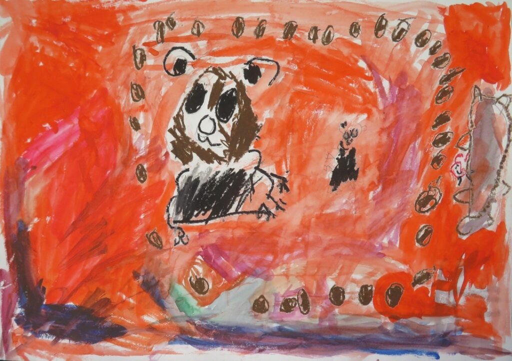 菅原 響（新山小学校１年）「ねずみのすもう」