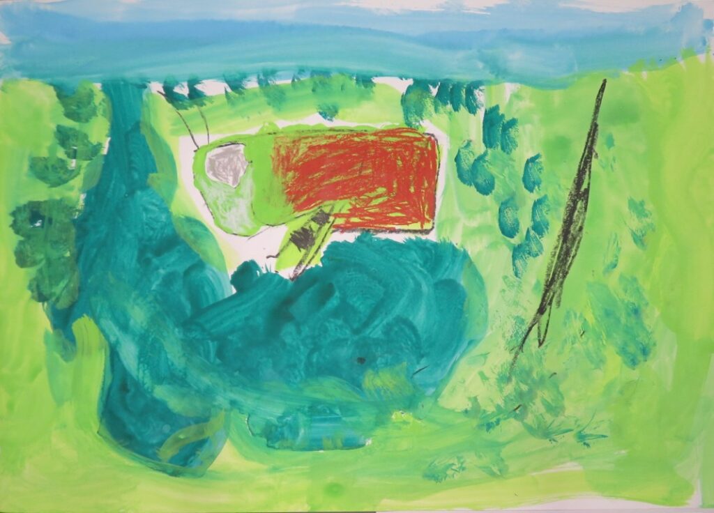 西村 陽天（船越こども園年長）「昆虫電車」