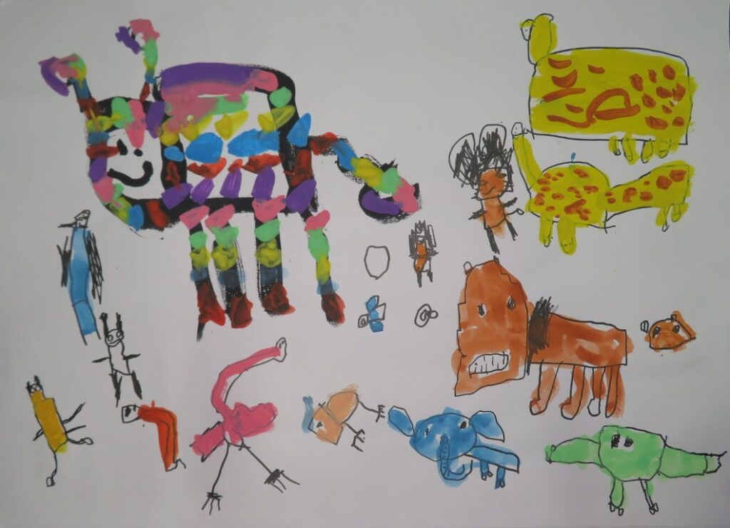 菅尾 裕介（道川保育園年長）「にじいろのしまうま」