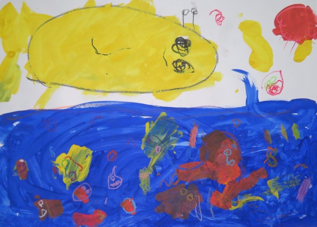 渡部 彩春（道川保育園年中）「うみキリン」