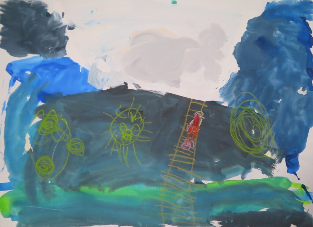 湊 碧音（道川保育園年少）「パパ、お月さまとって！」