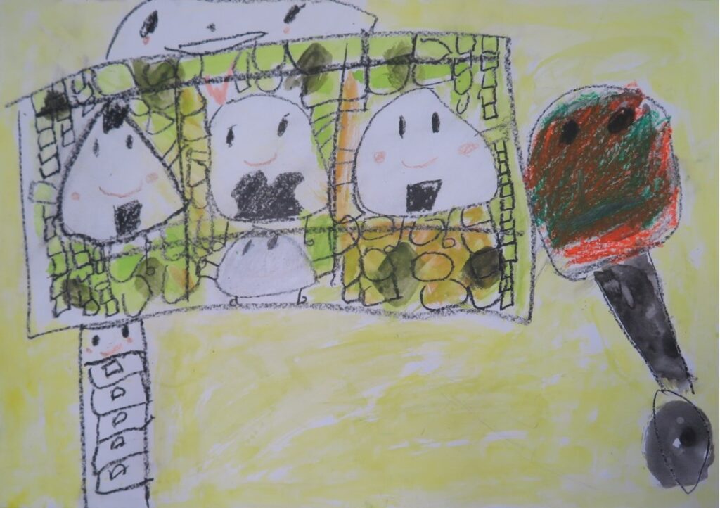 おかの あき（鶴舞小学校２年）「びころおにぎり　なかみはなあに」