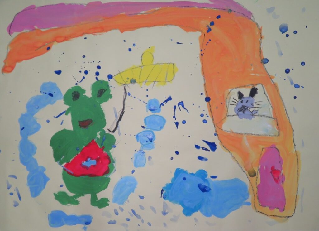 三浦 みはね（石脇西保育園年長）「バムとケロのにちようび」