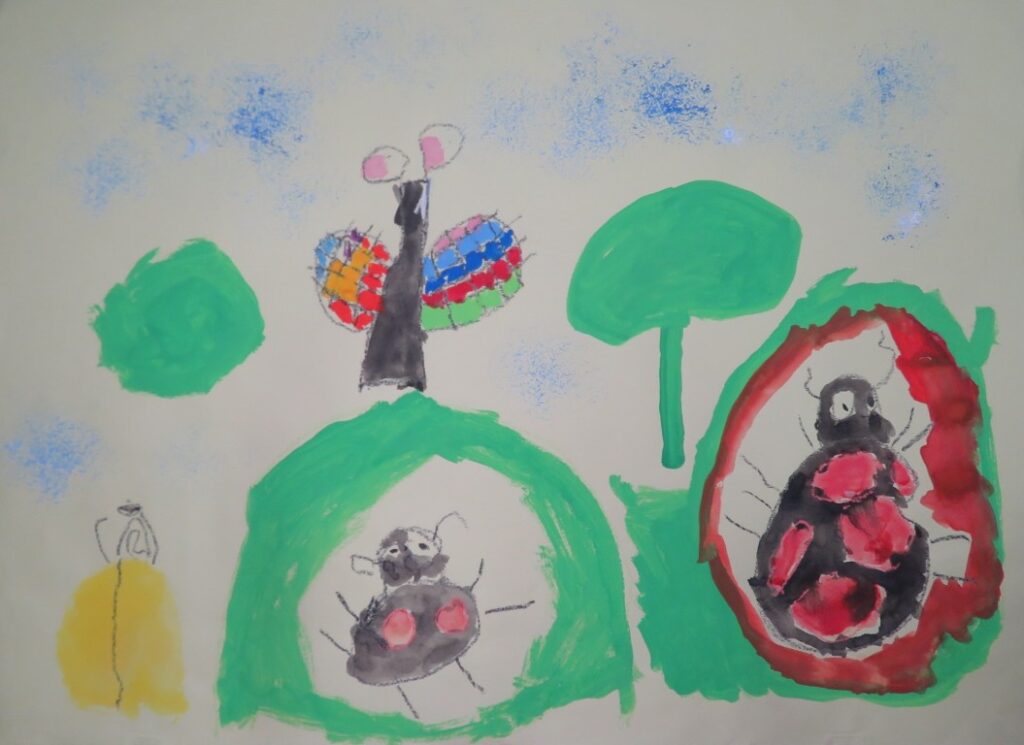 小番 怜一（石脇西保育園年長）「テントウムシのいちねん」