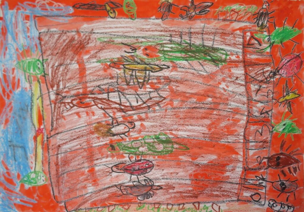 菊地 優汰（鶴舞小学校１年）「むしたちのうんどうかい」