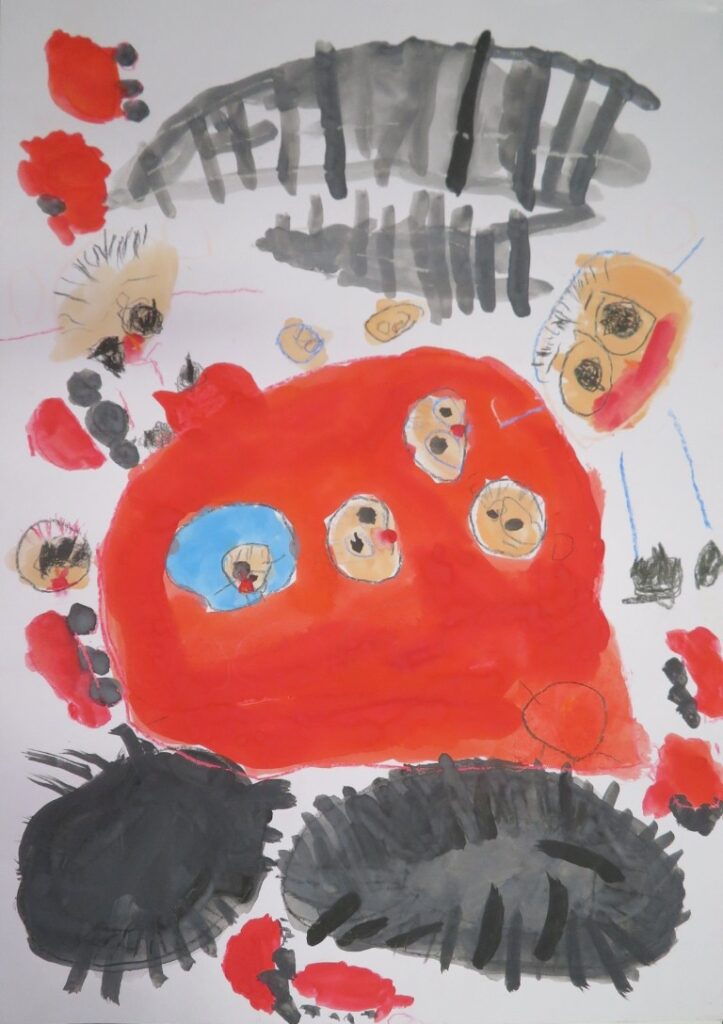 阿部 朔空（ひかり保育園年少）「しゅつどう！しょうぼうたい」