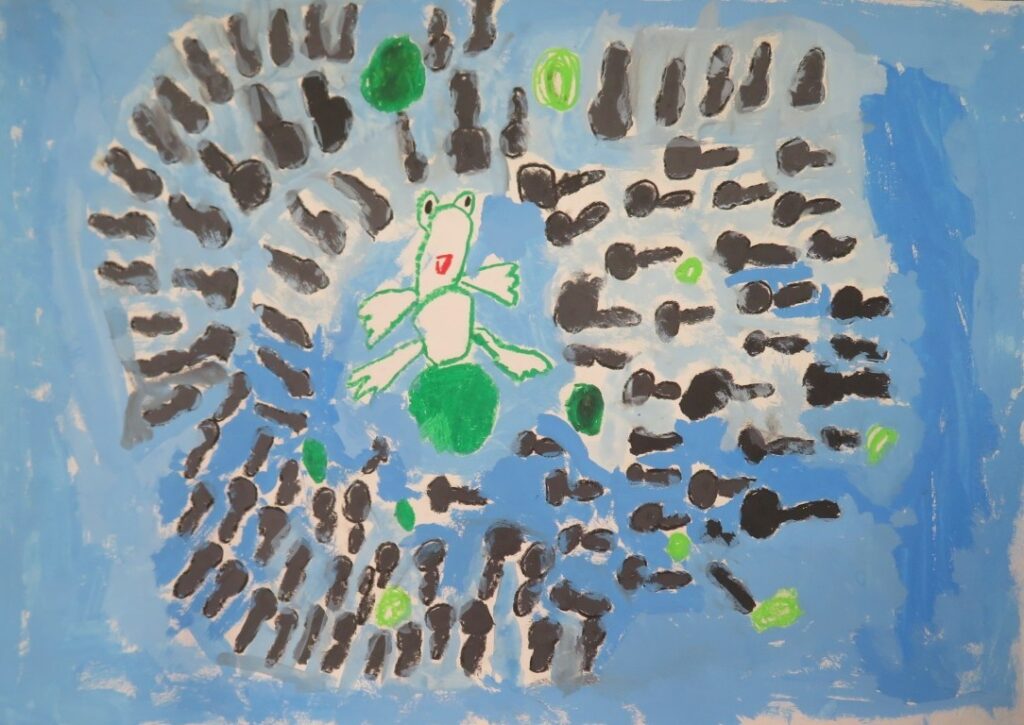 眞坂 希衣（尾崎小学校２年）「おたまじゃくしの１０１ちゃん」