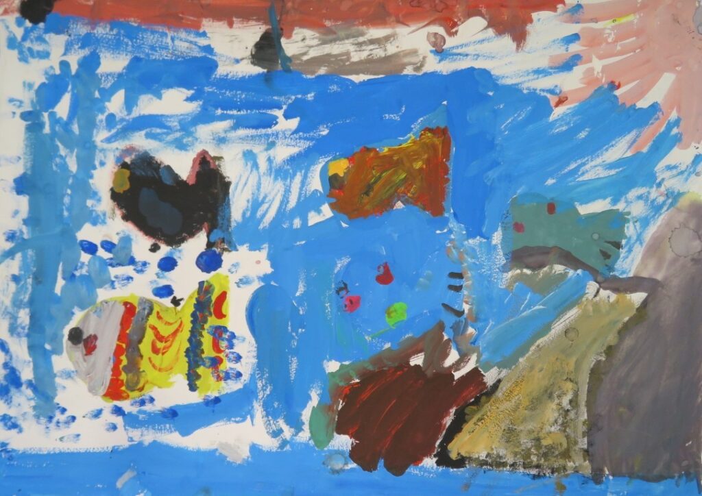 阿部 樹花（尾崎小学校１年）「にじいろのさかな」