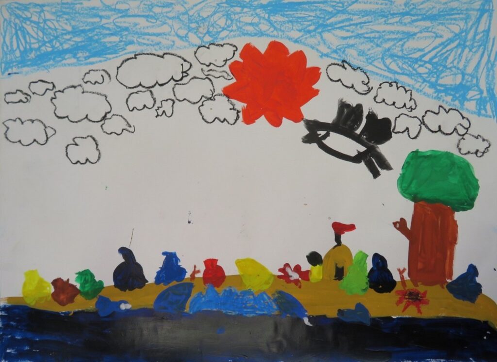 熊谷 咲来（尾崎小学校１年）「スイミー」