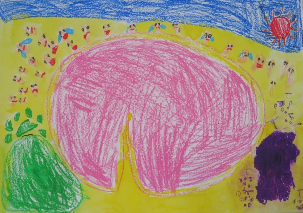 佐々木 沙和（子吉小学校１年）「きょだいなきょだいな」