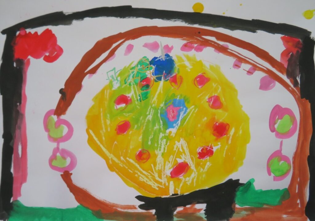 金子 樹実（子吉保育園年中）「がまんのケーキ」