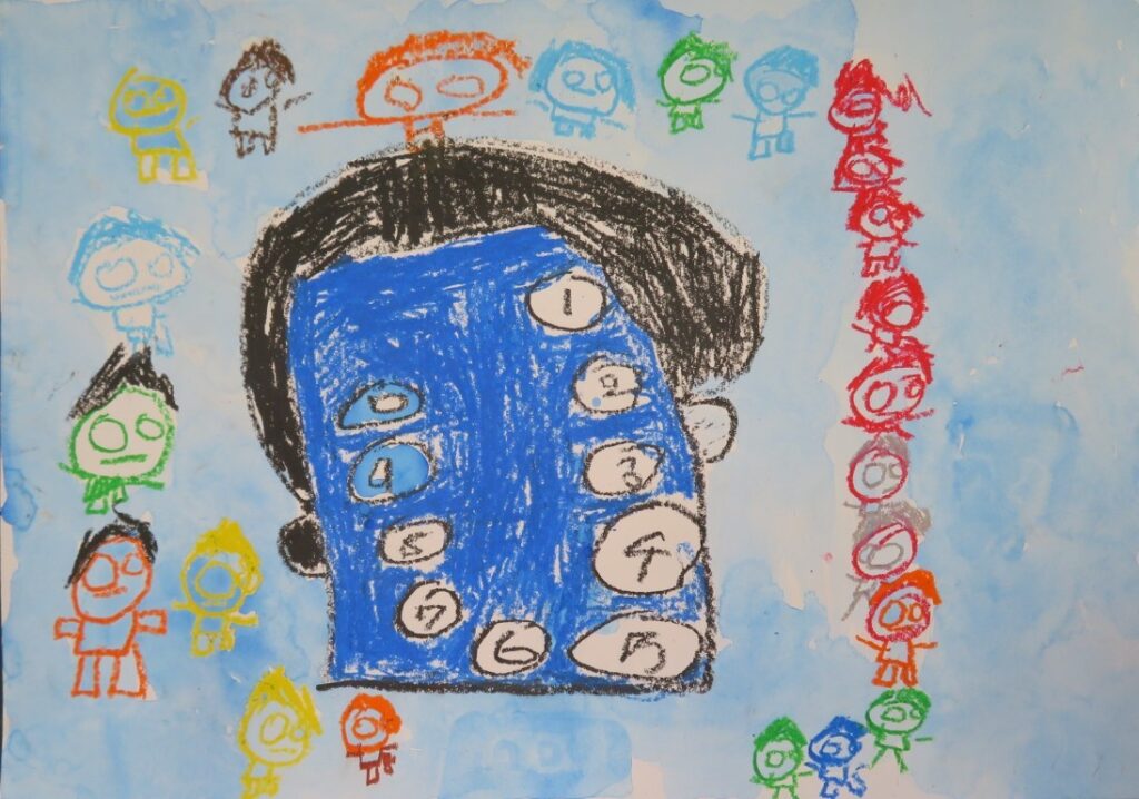 渡會 健（子吉小学校１年）「きょだいなきょだいな」