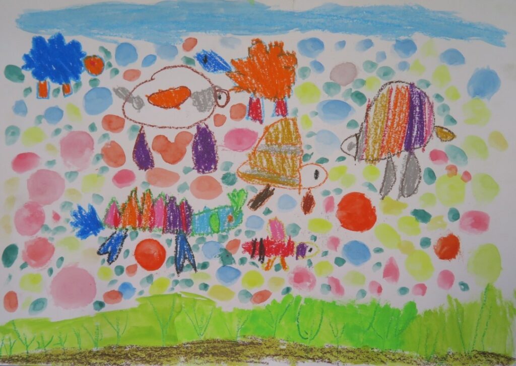 大野 梓葵（小友小学校１年）「へんしんかいじゅう」