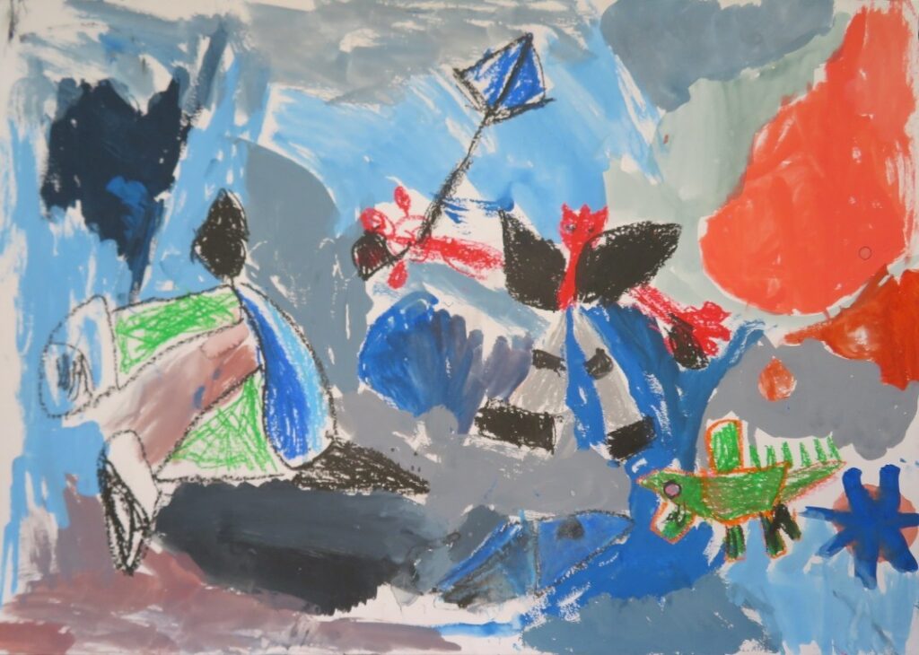 加賀谷 優汰（小友小学校１年）「へんしんかいじゅう」