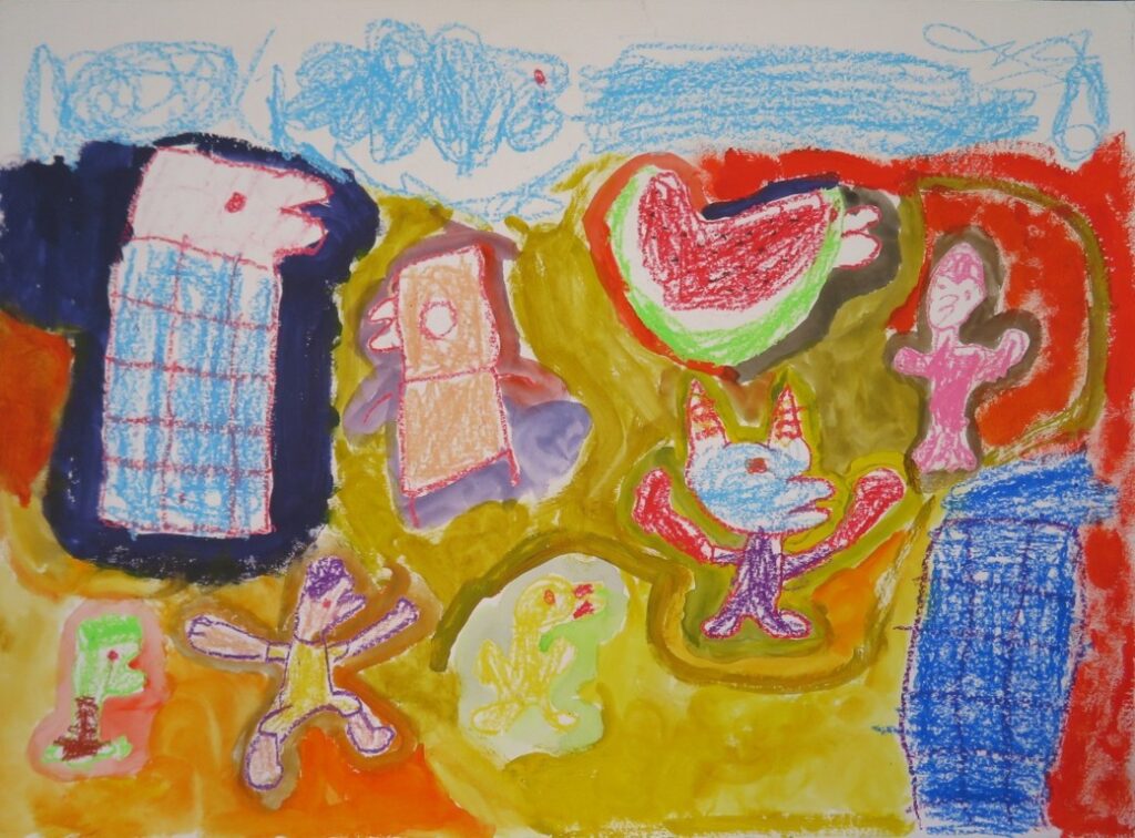 佐々木 絢叶（小友小学校１年）「へんしんかいじゅう」