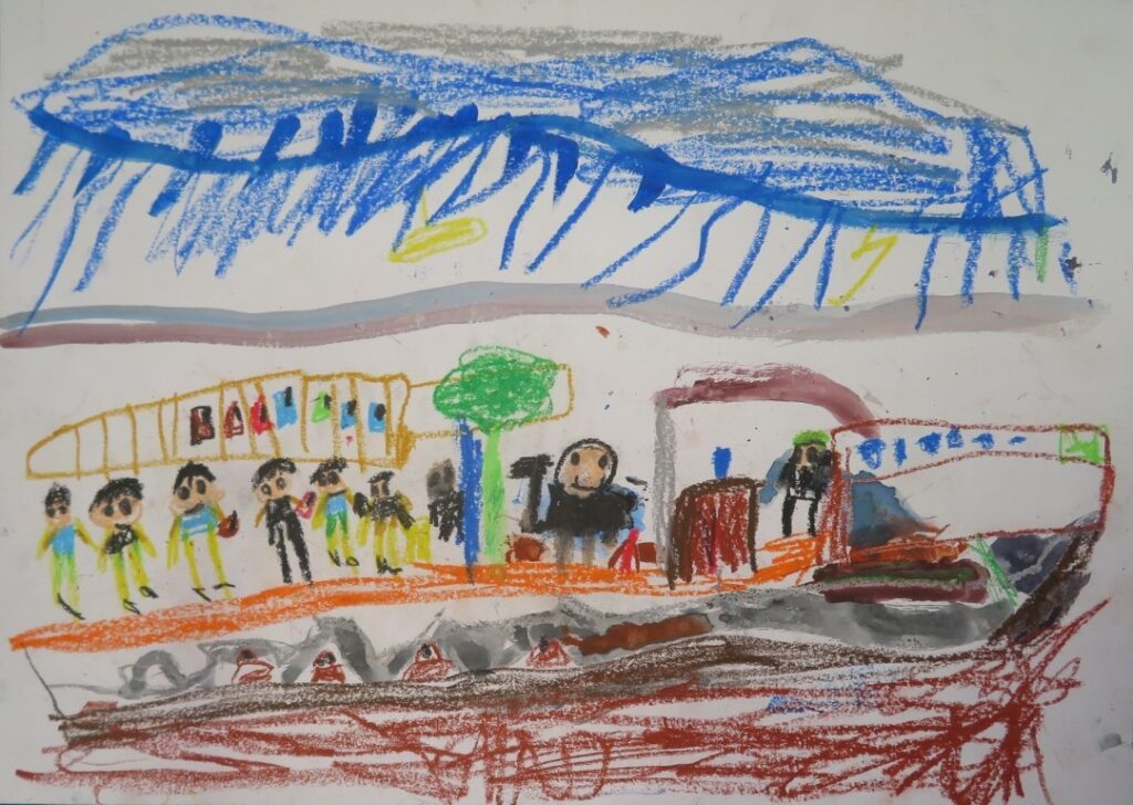 山田 蒼空（岩城小学校１年）「おみせやさんでんしゃ」