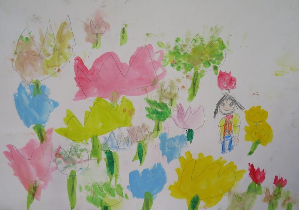 小林 新（岩谷小学校２年）「花さき山」