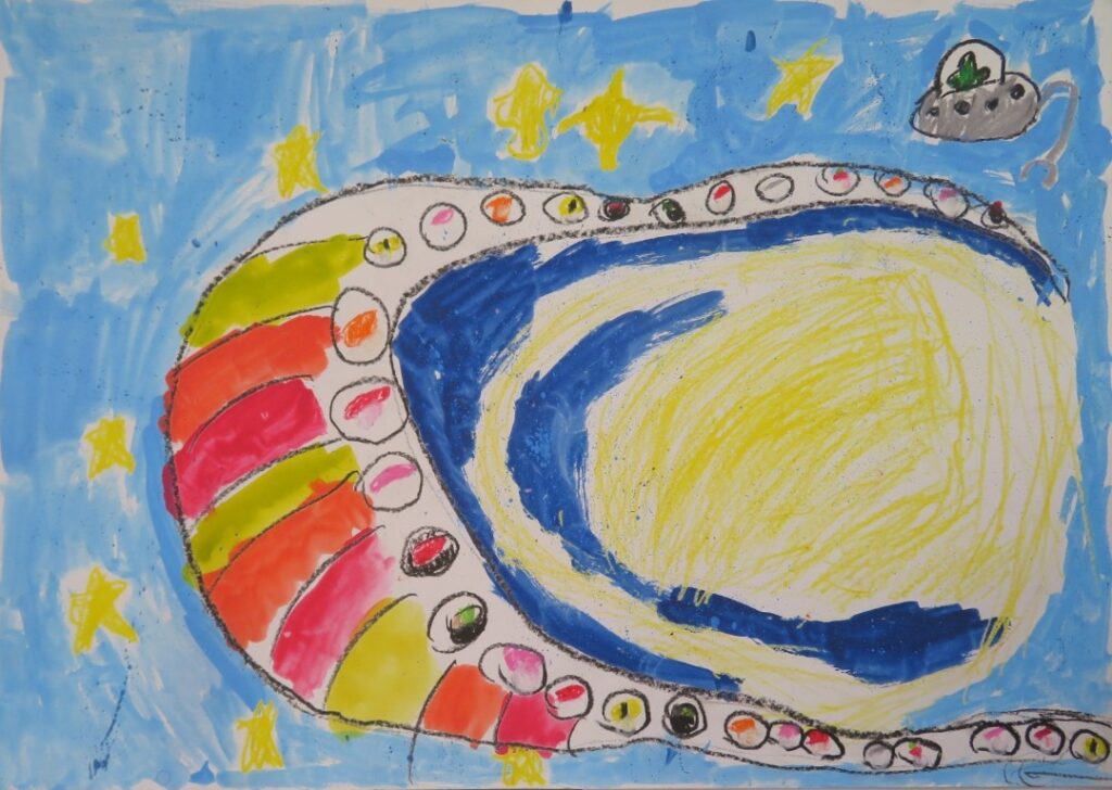 釡台 莉杏（西目小学校２年）「おすしのせかいりょこう」