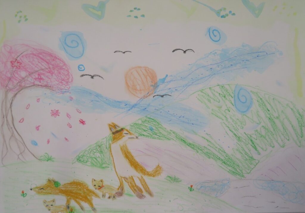 島田 いろ葉（平沢小学校２年）「チロヌップのきつね」