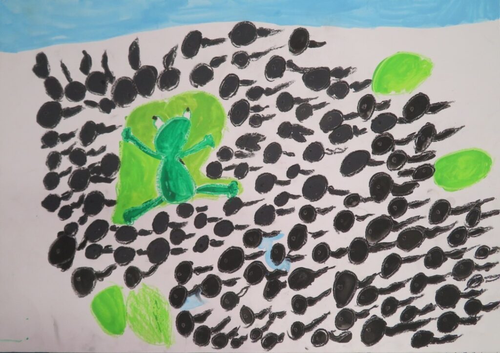 山内 澪（尾崎小学校２年）「おたまじゃくしの１０１ちゃん」