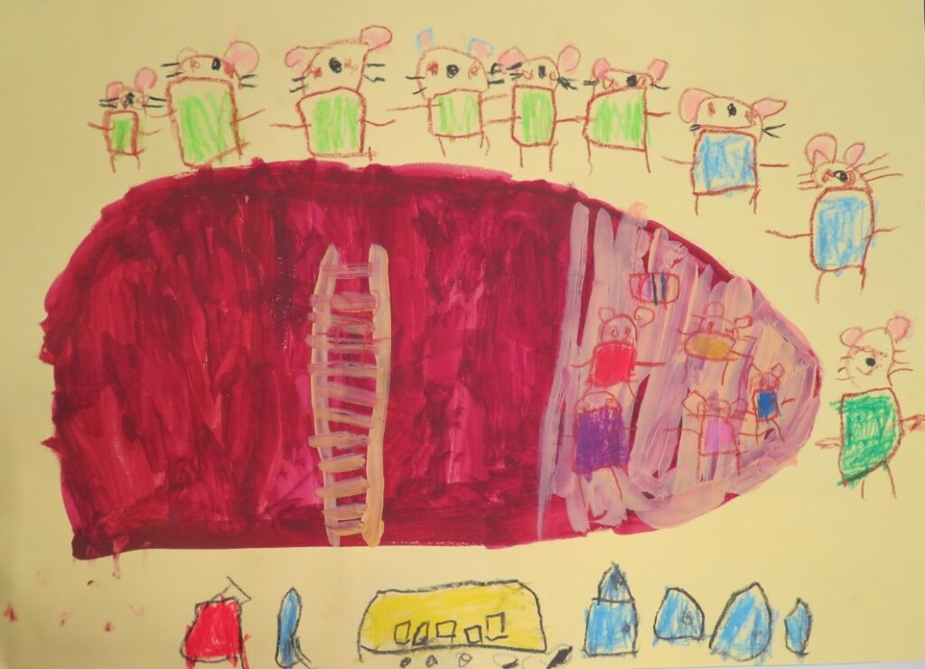 三浦 悠瑠（石脇西保育園年中）「いもほりバス」