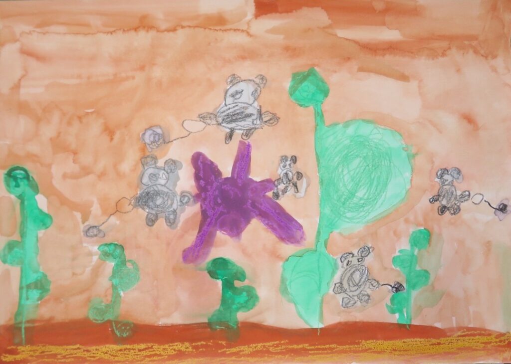 高橋 昊空（子吉保育園年長）「ねずみのいもほり」