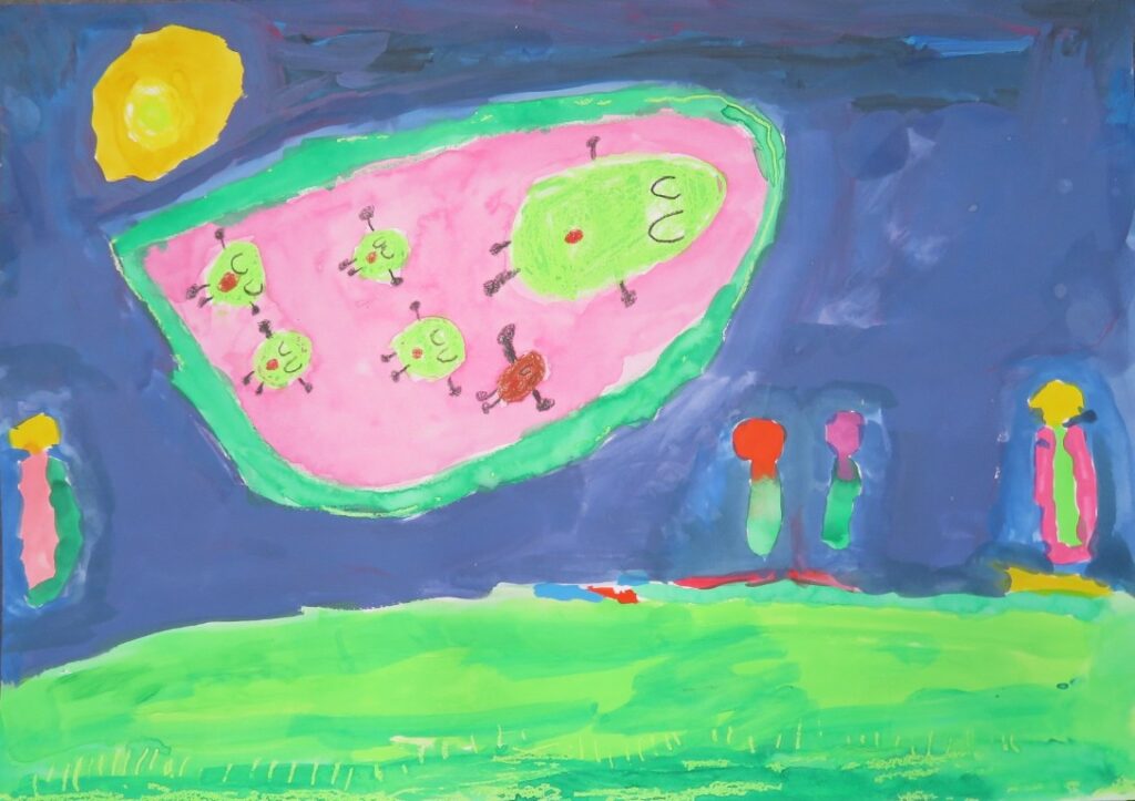 茂木 悠（子吉保育園年長）「そらまめくんのベッド」