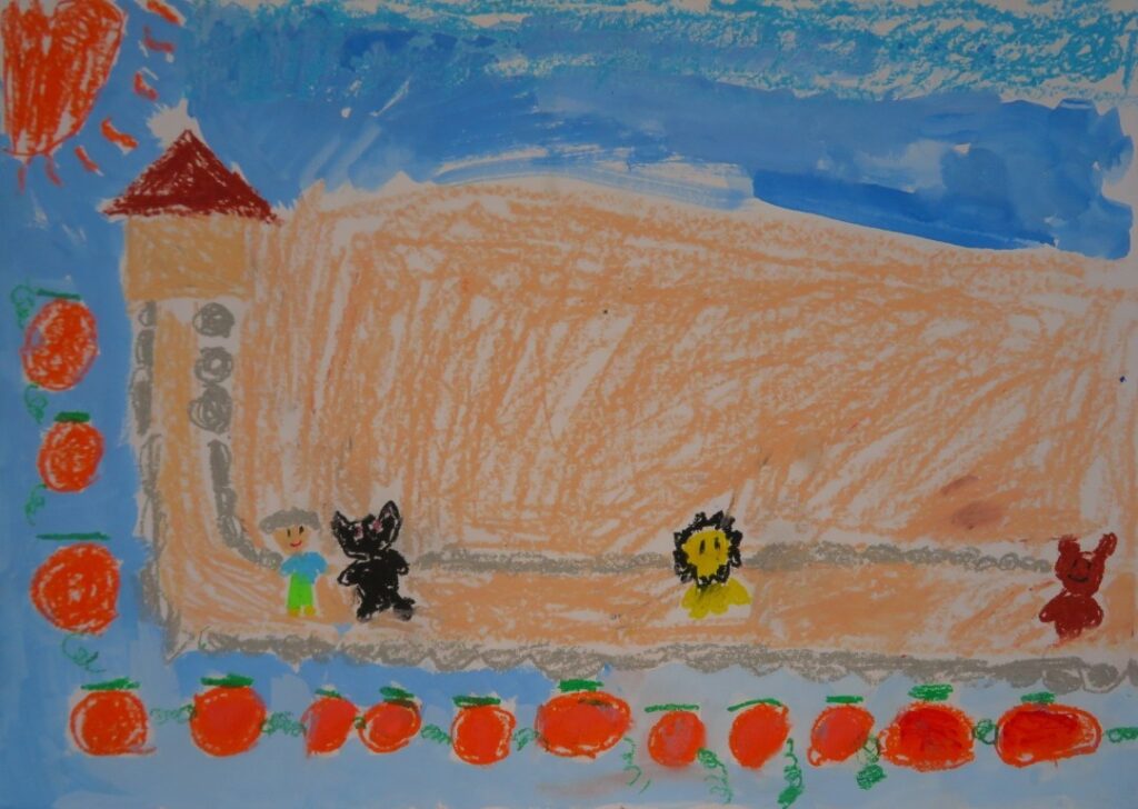 神坂 咲希穂（新山小学校２年）「はしれ！カボチャ」