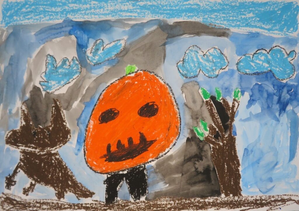 佐藤 刻（新山小学校２年）「はしれ！カボチャ」