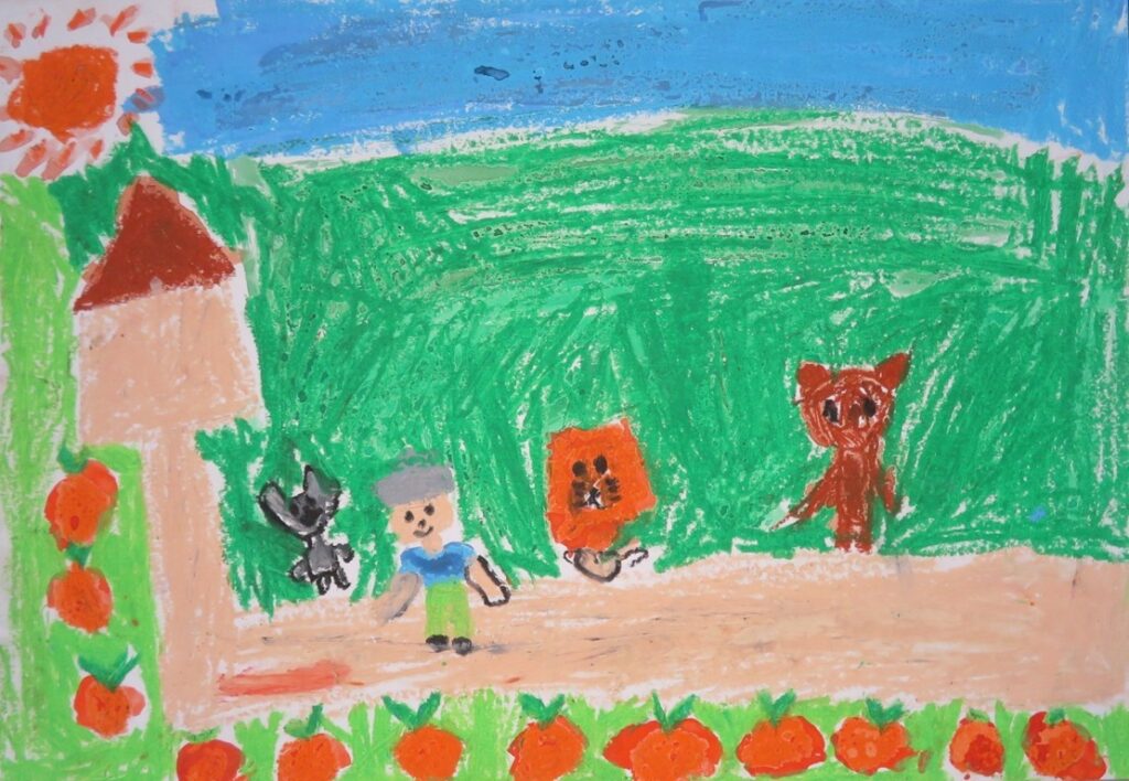 畑中 海羽（新山小学校２年）「はしれ！カボチャ」