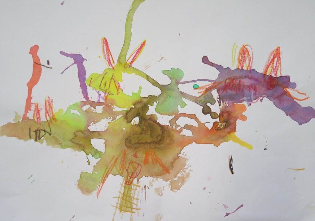 小野 菜那（内越保育園年長）「カラーモンスター　きもちはなにいろ？」