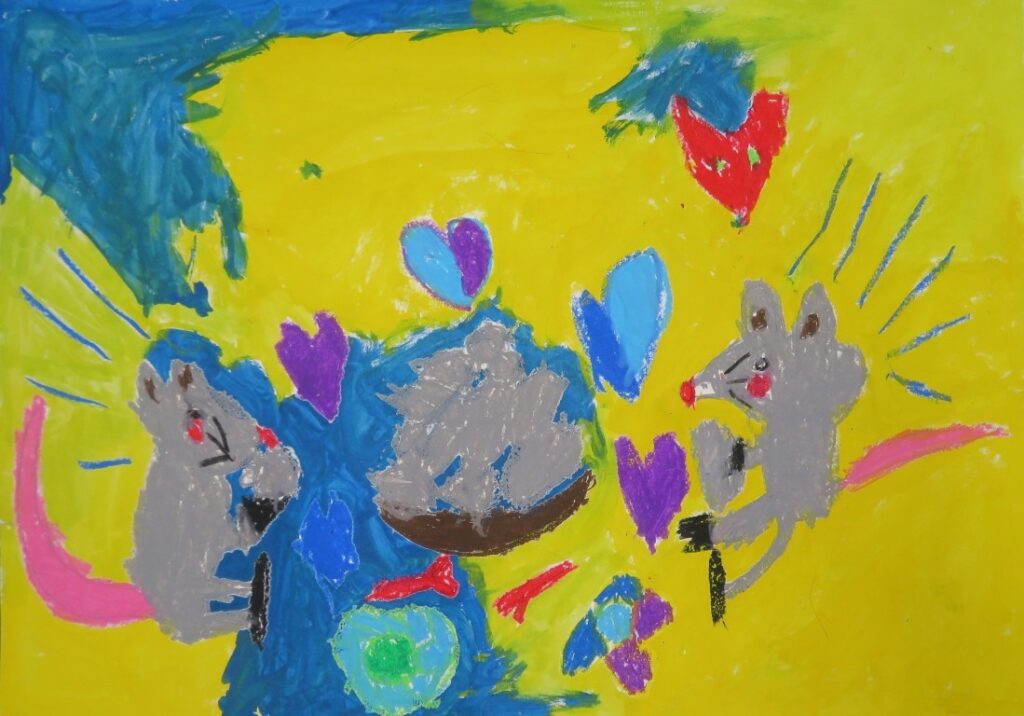 渡邊 陽太（新山小学校１年）「ねずみのすもう」