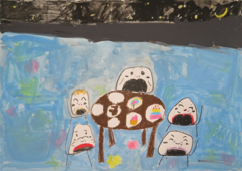 みうら しずく（鶴舞小学校２年）「ちびころおにぎり　なかみはなあに」