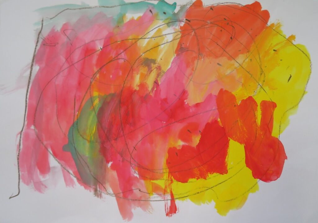 堀 壮良（内越保育園年少）「グリーンマントのピーマンマン」