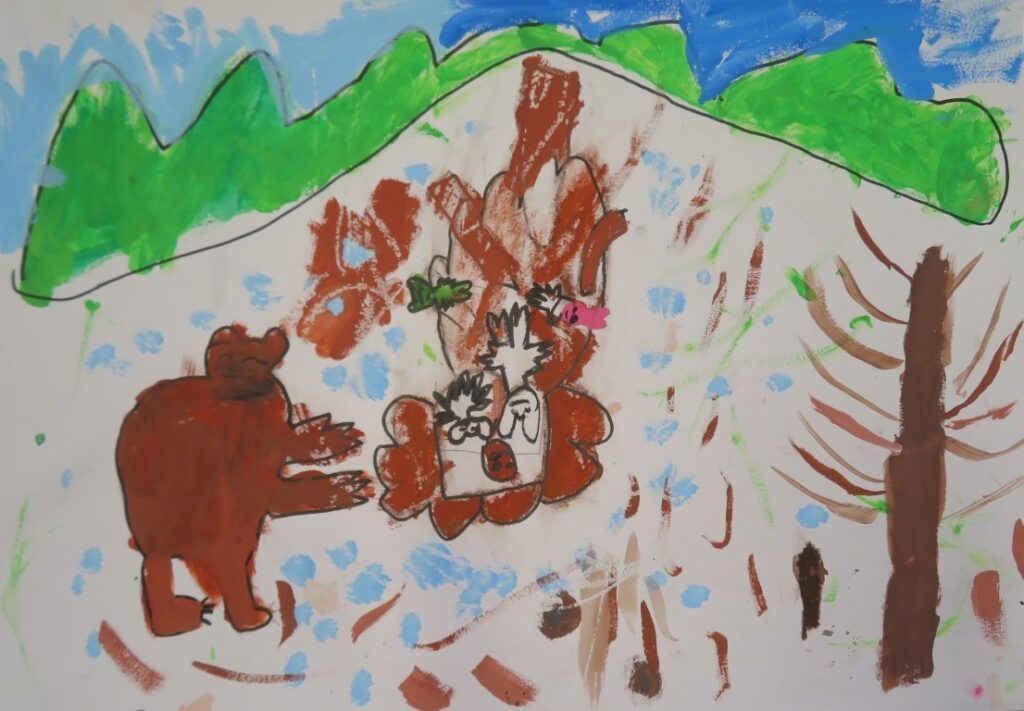 鎌田 彩愛（尾崎小学校２年）「てぶくろ」