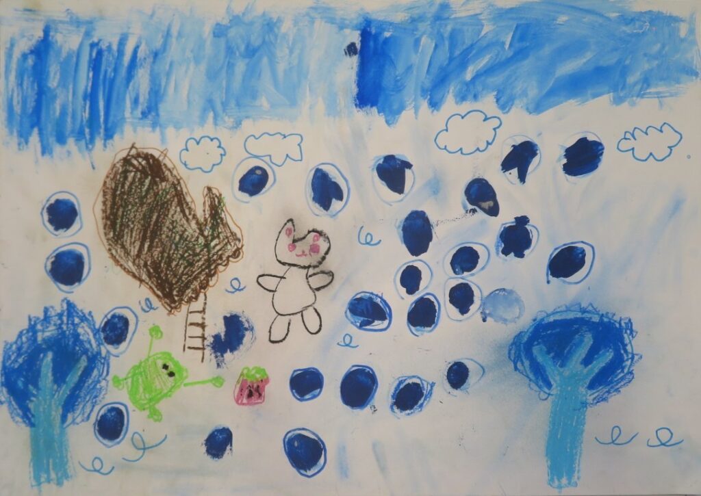 三浦 優心（尾崎小学校２年）「てぶくろ」