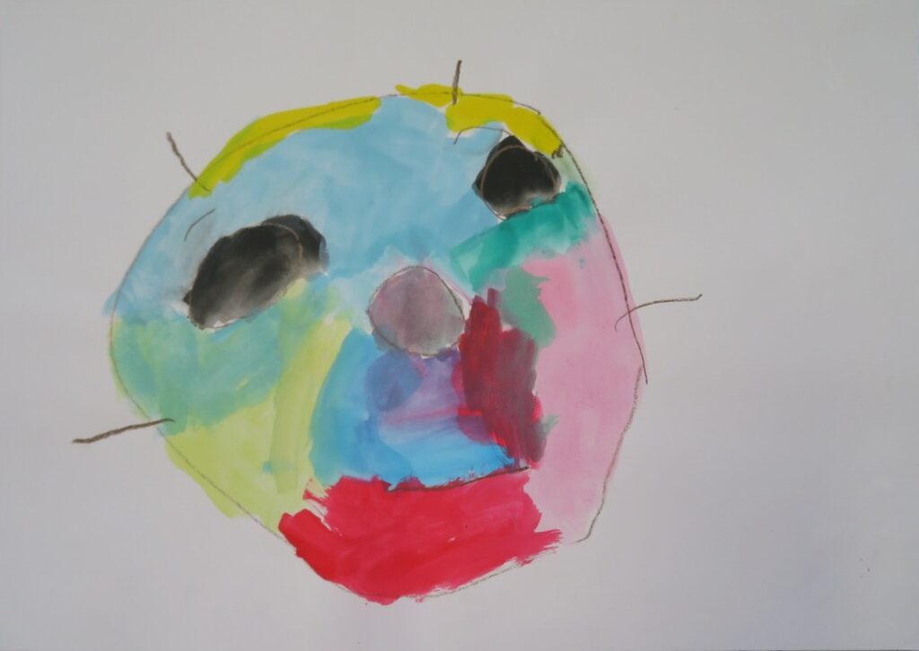 東 佑香里（内越保育園年少）「グリーンマントのピーマンマン」