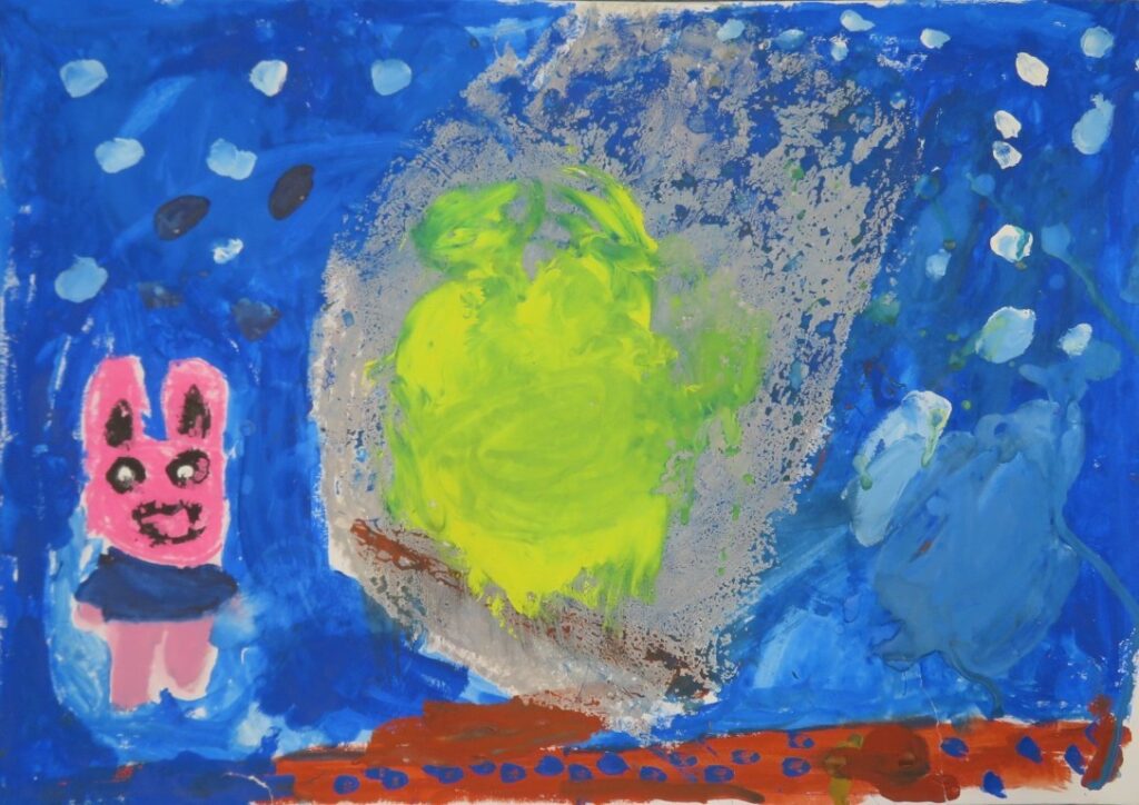 村上 陽那乃（尾崎小学校２年）「てぶくろ」