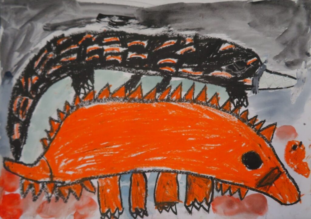 佐藤 哉太（尾崎小学校２年）「おまえうまそうだな」