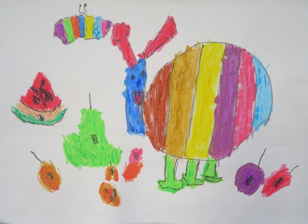 亀崎 漣（勢至保育園年長）「はらぺこあおむし」