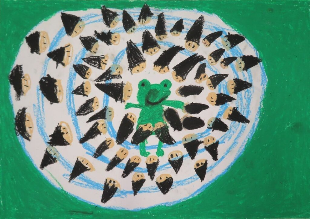 福島 千陽（尾崎小学校２年）「おたまじゃくしの１０１ちゃん」