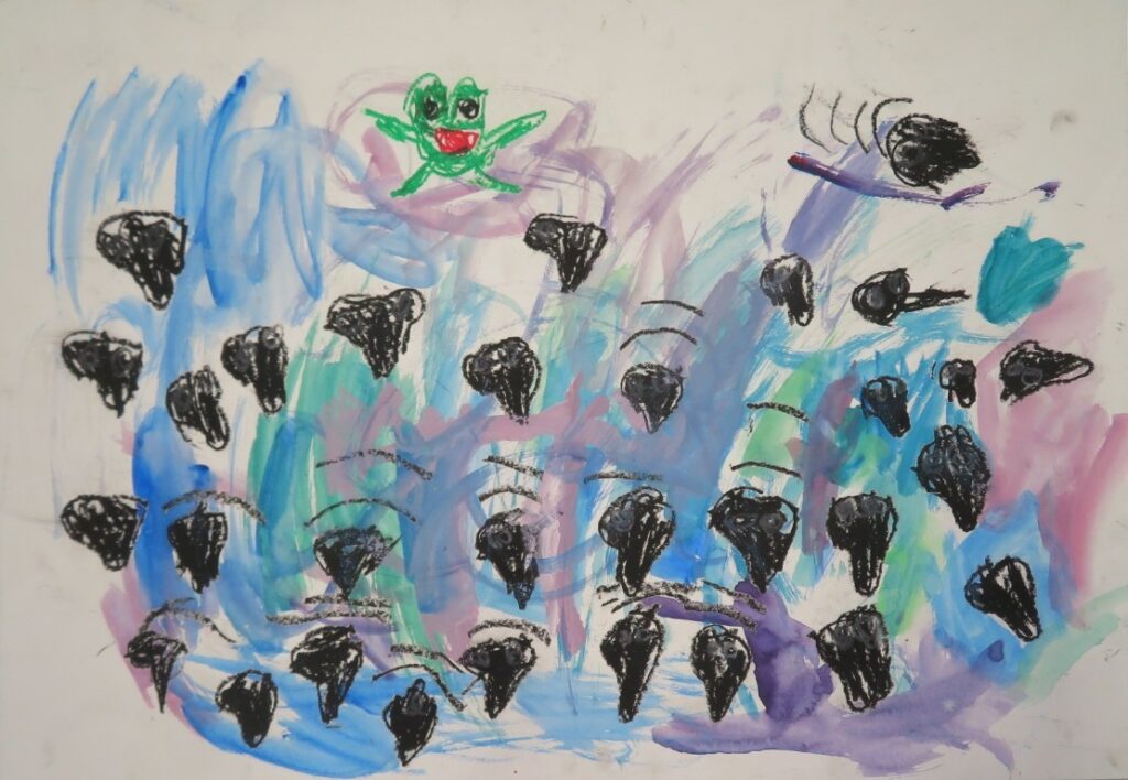 齋藤 朱希（尾崎小学校２年）「おたまじゃくしの１０１ちゃん」