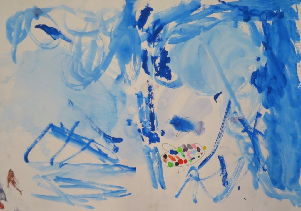 藤原 睦（尾崎小学校１年）「にじいろのさかな」