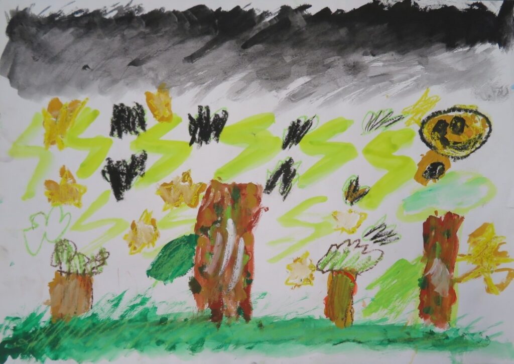 小林 蓮（尾崎小学校１年）「はらぺこあおむし」