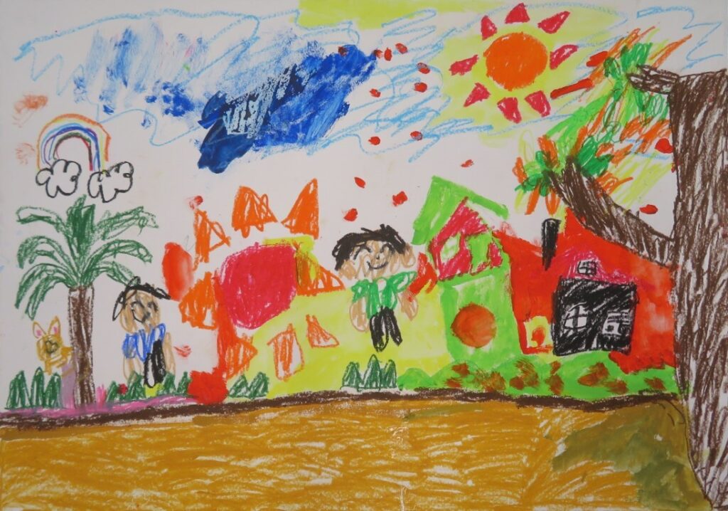 佐々木 洸弥（尾崎小学校１年）「あさになったのでまどをあけますよ」